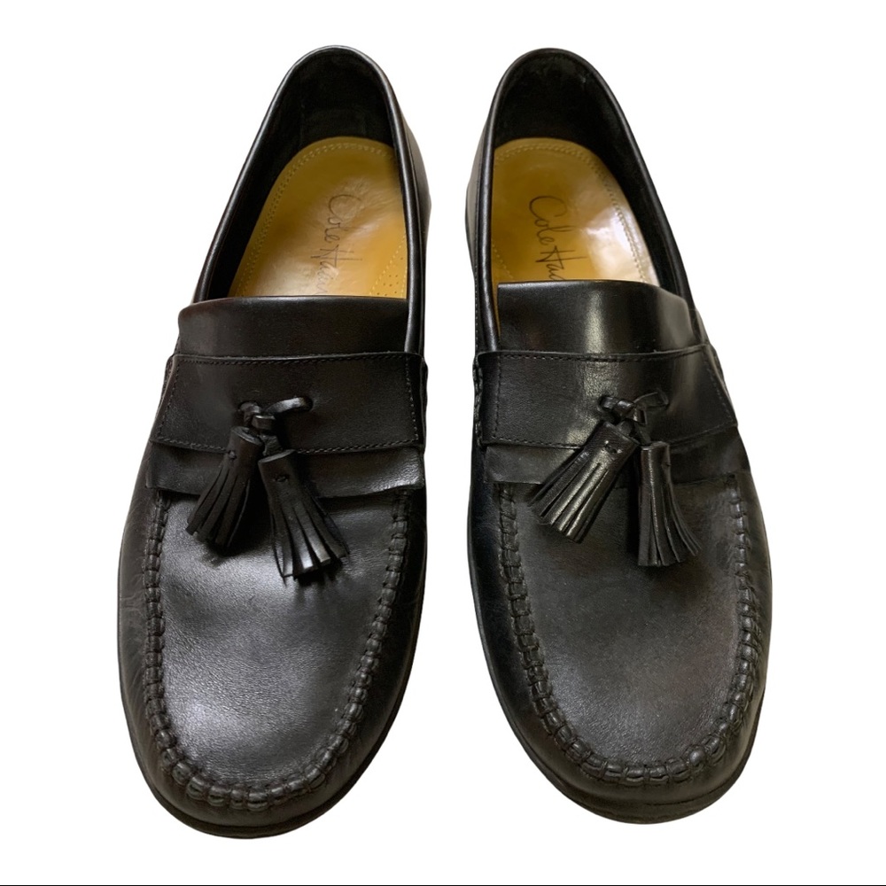 Cole Haan Men’s Black Tassel “Penny” Dress Loafers SZ 9.5 - Picture 1 of 8